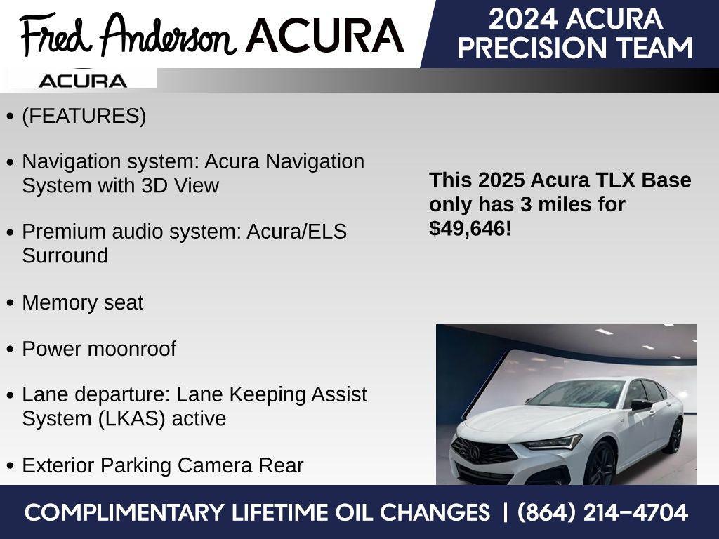 new 2025 Acura TLX car, priced at $49,646