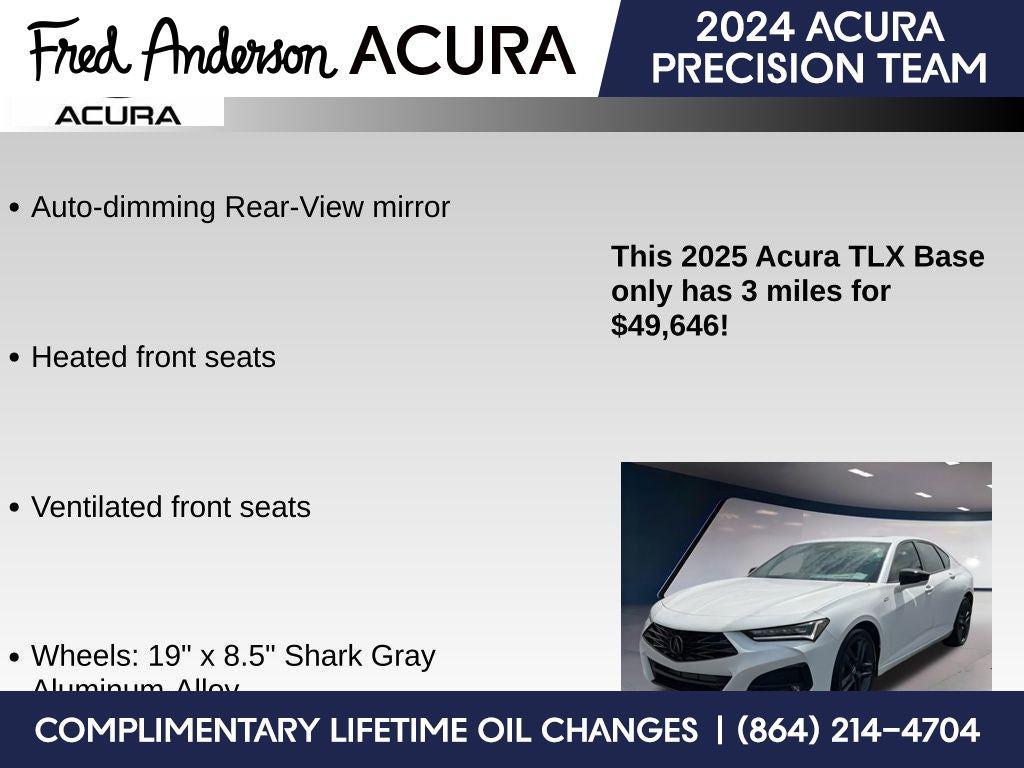 new 2025 Acura TLX car, priced at $49,646