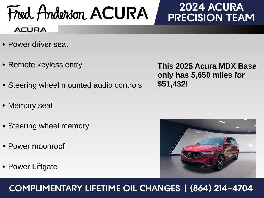 used 2025 Acura MDX car, priced at $49,895