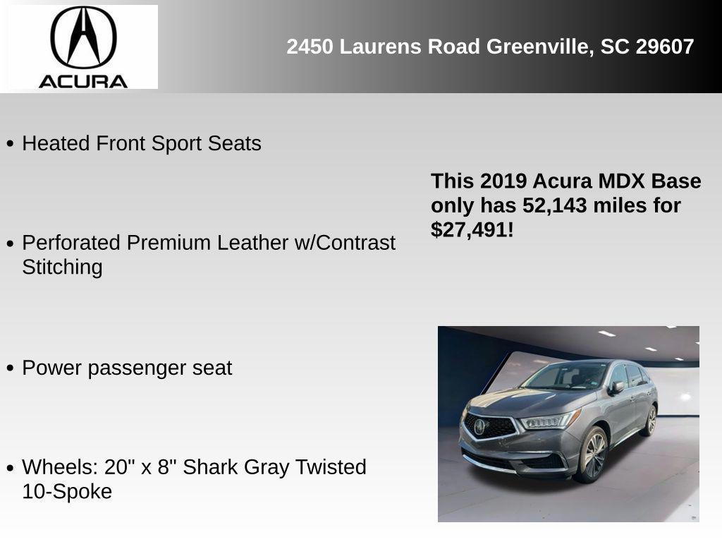 used 2019 Acura MDX car, priced at $27,491
