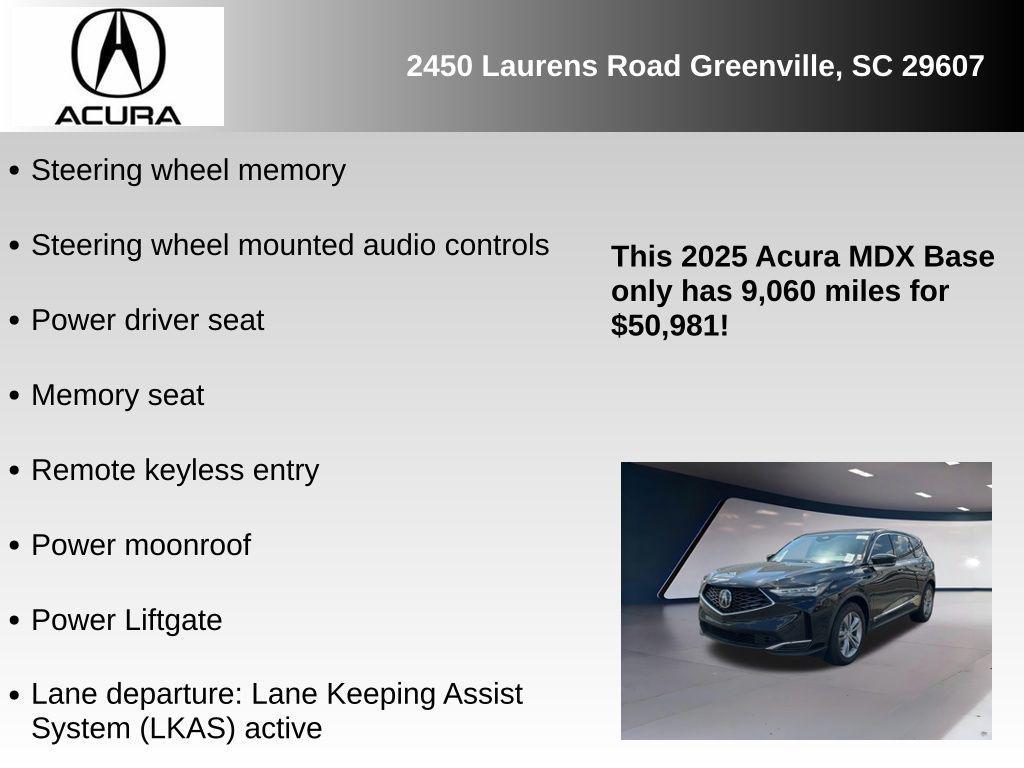 used 2025 Acura MDX car, priced at $50,981