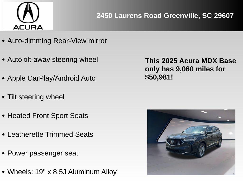 used 2025 Acura MDX car, priced at $50,981