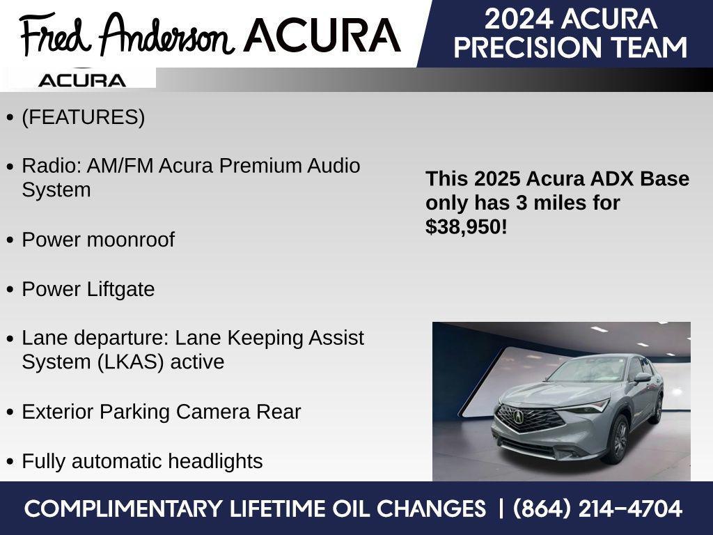 new 2025 Acura ADX car, priced at $38,950