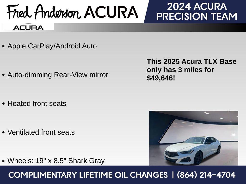 new 2025 Acura TLX car, priced at $49,646