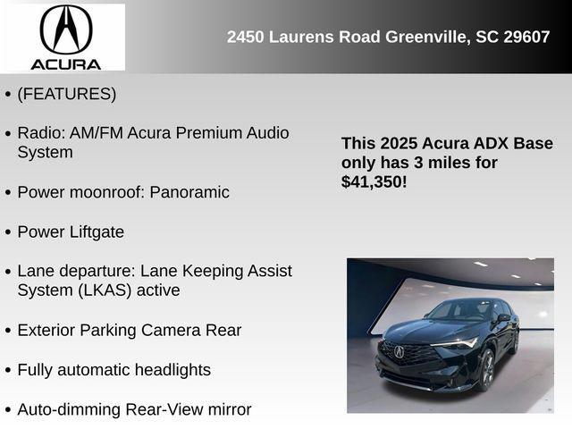 new 2025 Acura ADX car, priced at $41,350