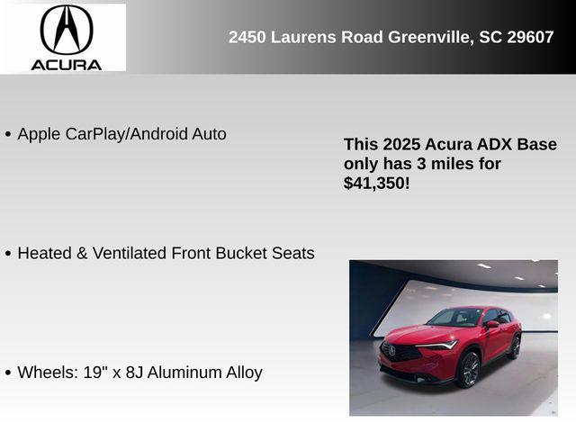 new 2025 Acura ADX car, priced at $41,350
