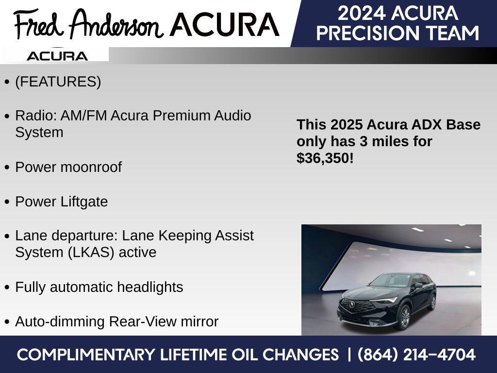 new 2025 Acura ADX car, priced at $36,350