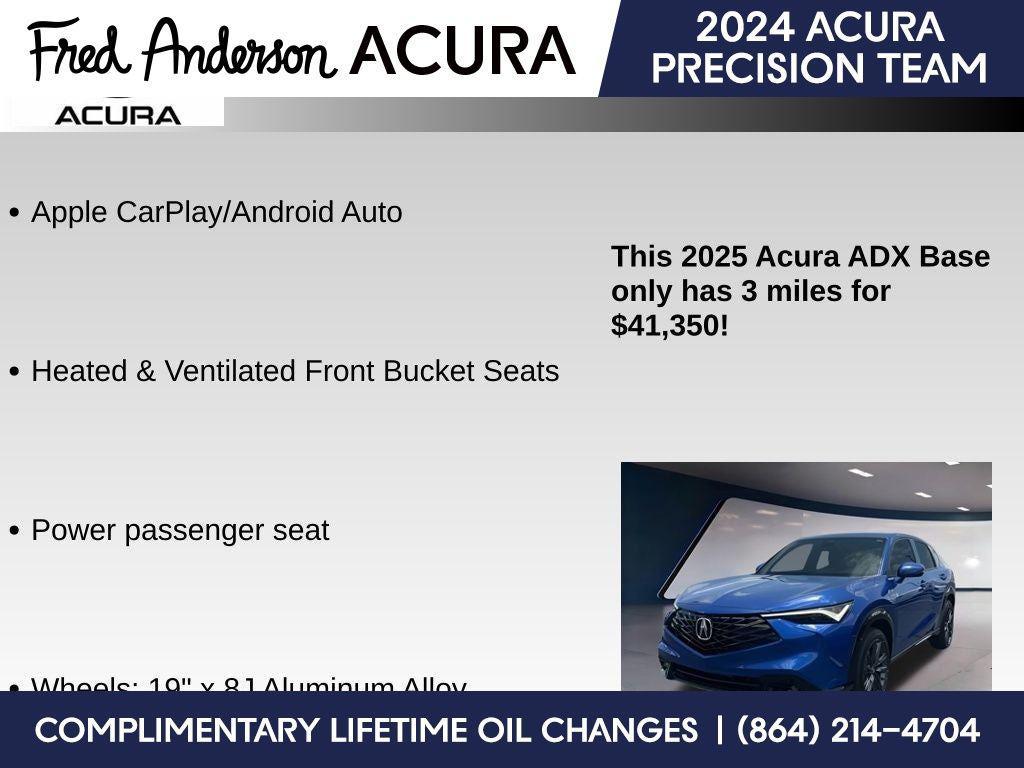 new 2025 Acura ADX car, priced at $41,350