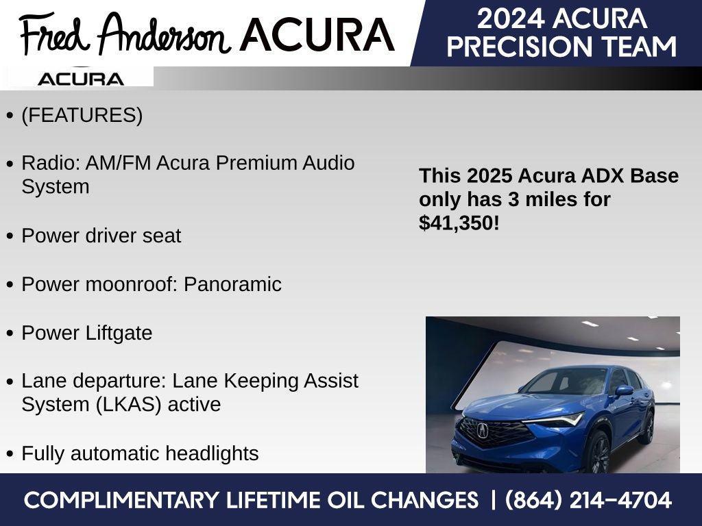 new 2025 Acura ADX car, priced at $41,350