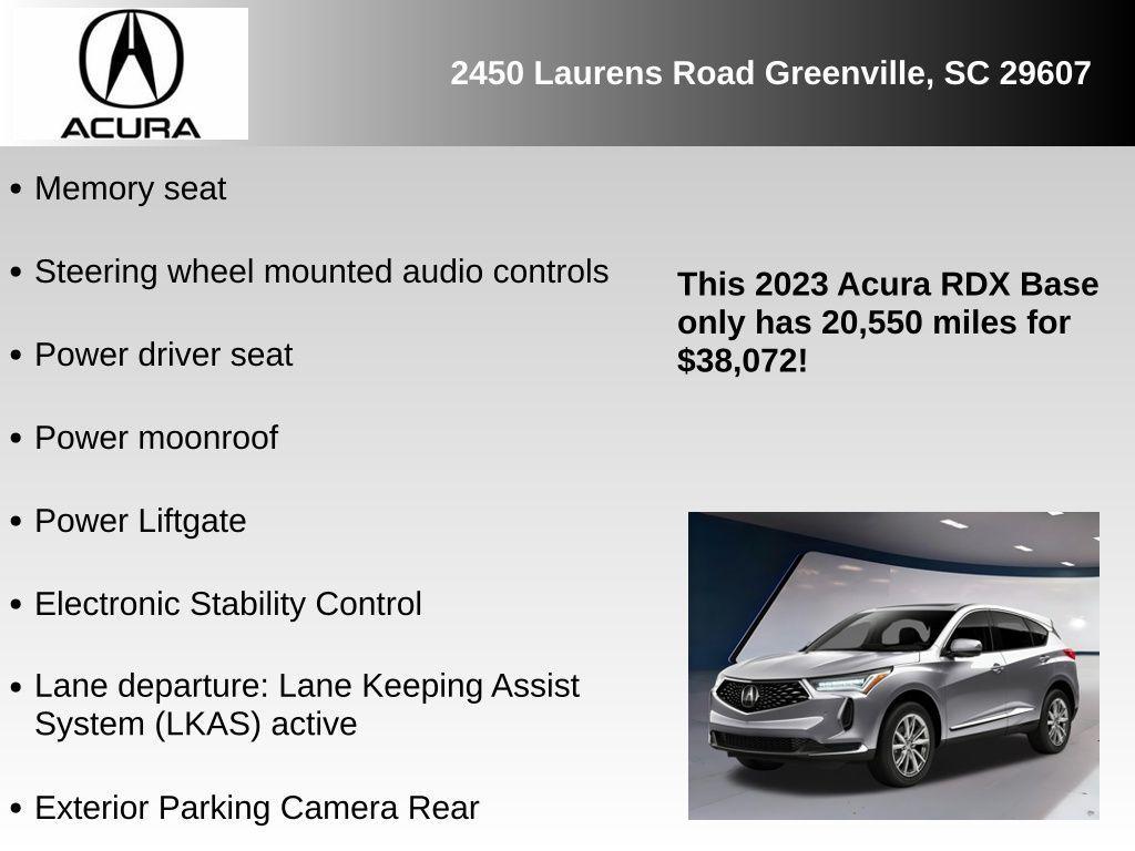 used 2023 Acura RDX car, priced at $38,072