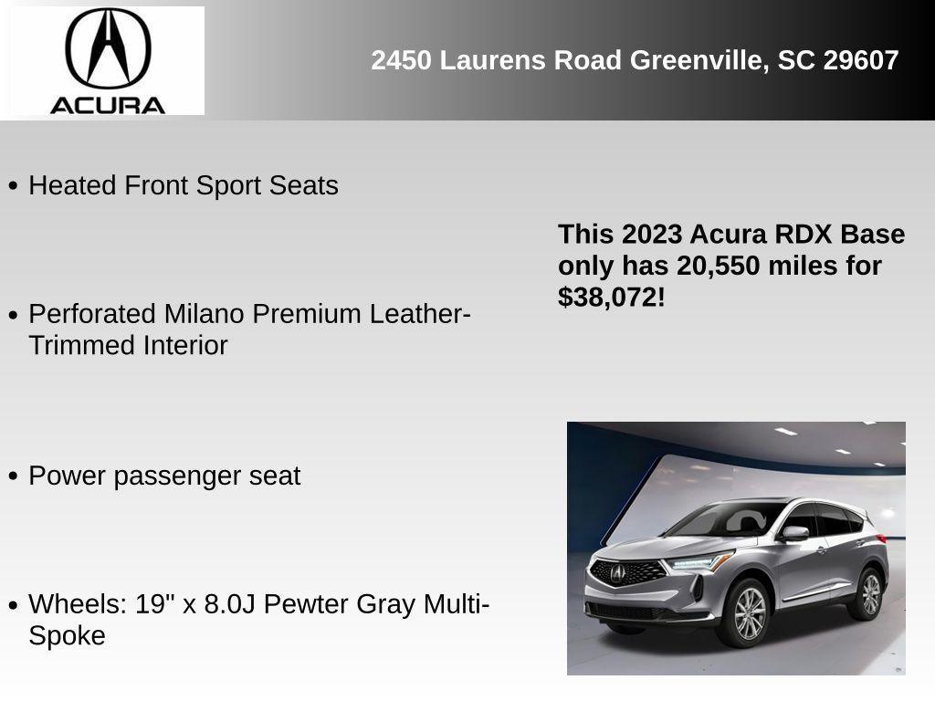 used 2023 Acura RDX car, priced at $38,072