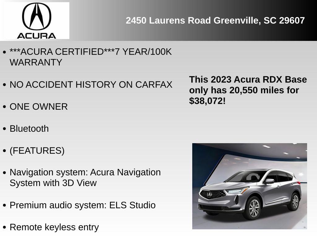 used 2023 Acura RDX car, priced at $38,072