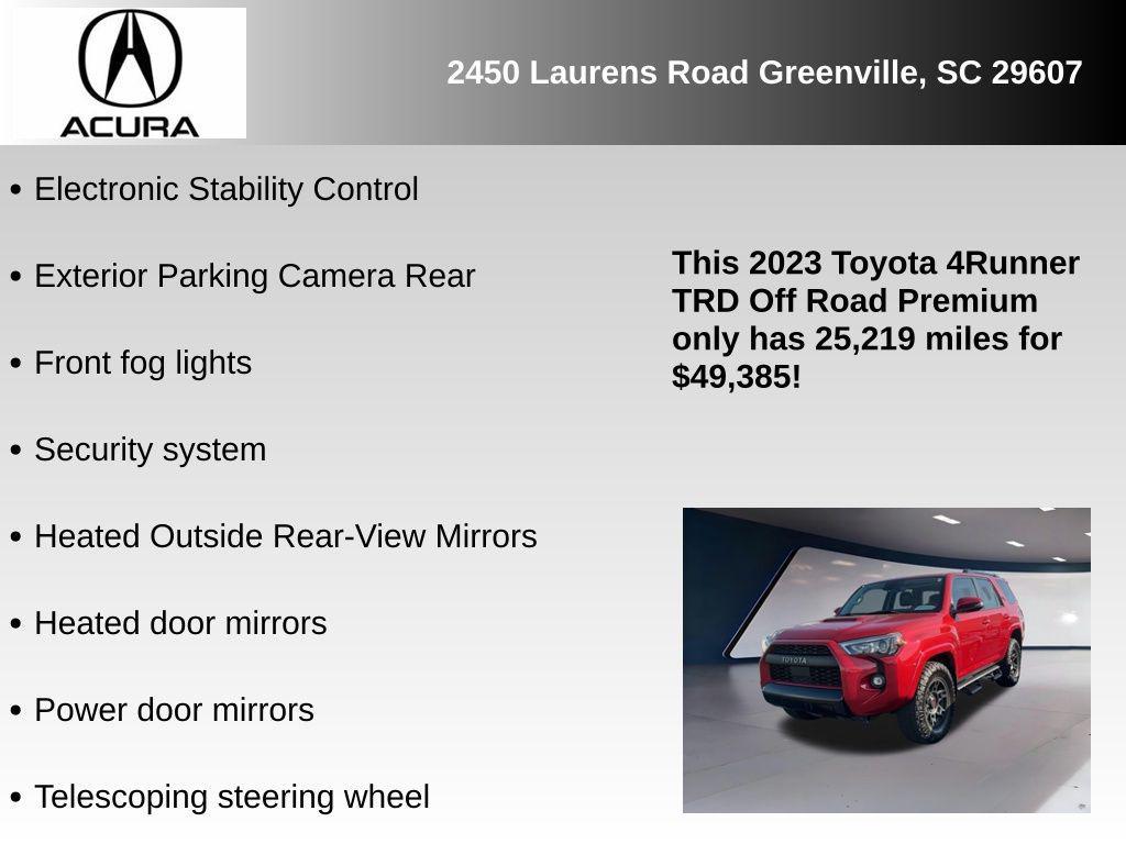 used 2023 Toyota 4Runner car, priced at $49,385