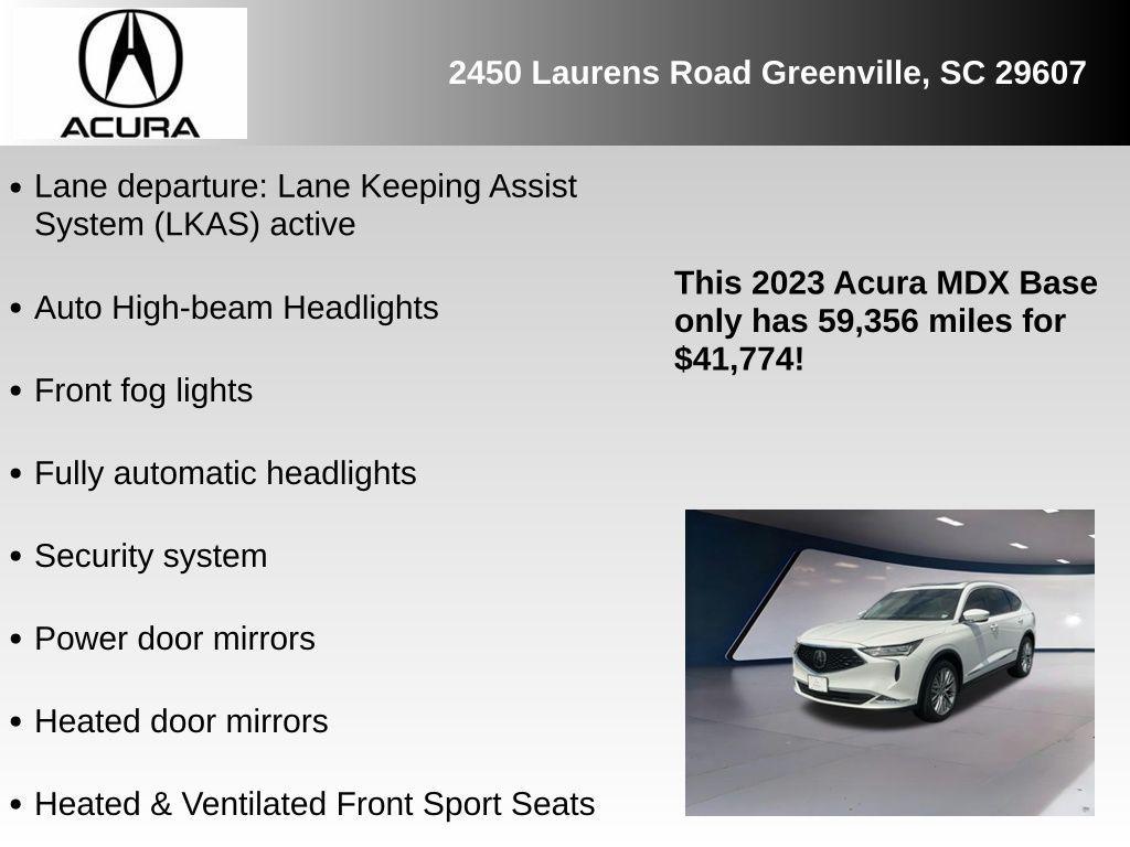 used 2023 Acura MDX car, priced at $40,994
