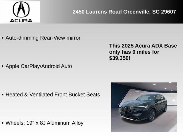 new 2025 Acura ADX car, priced at $39,350