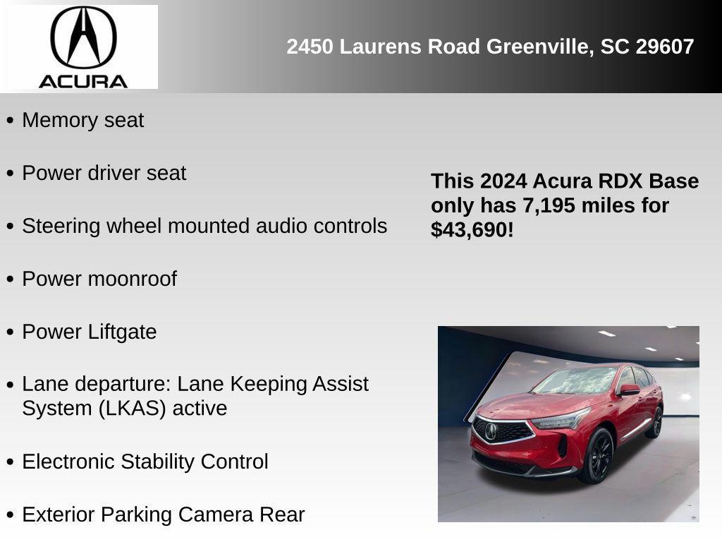 used 2024 Acura RDX car, priced at $43,690
