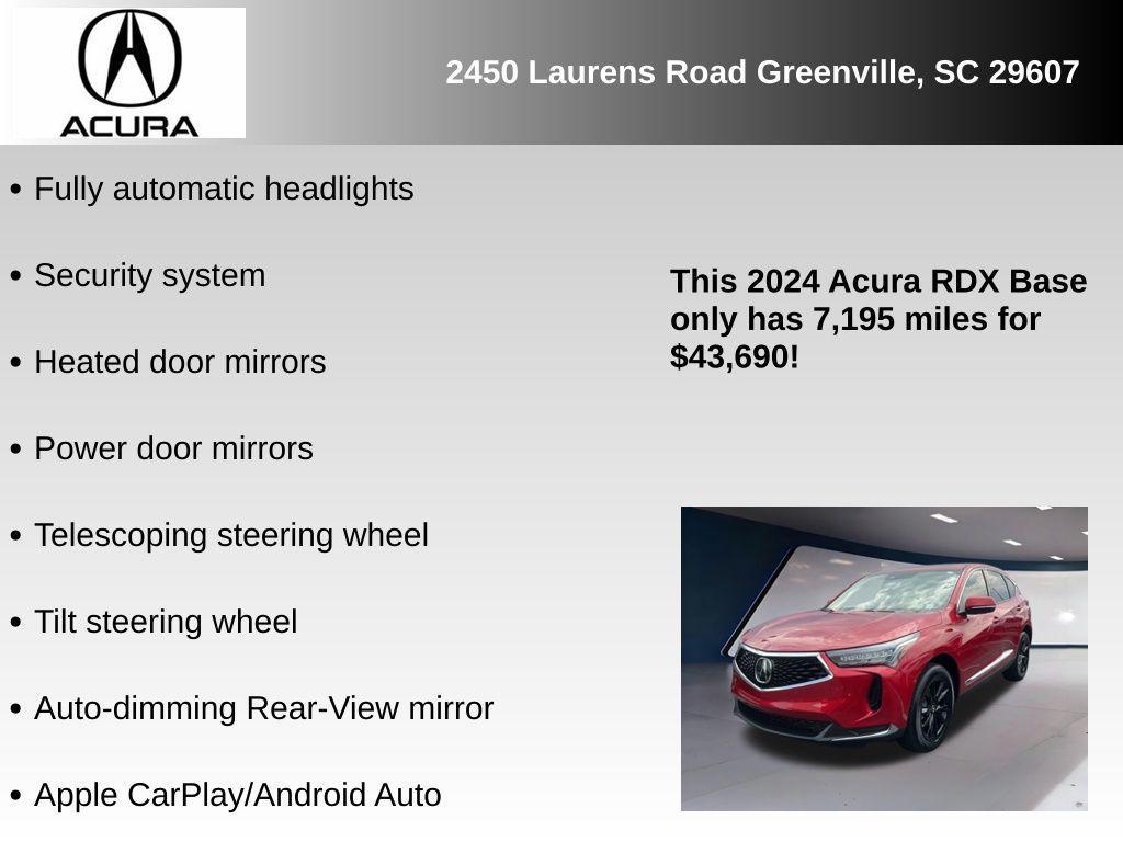 used 2024 Acura RDX car, priced at $43,690