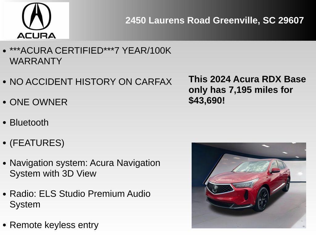 used 2024 Acura RDX car, priced at $43,690