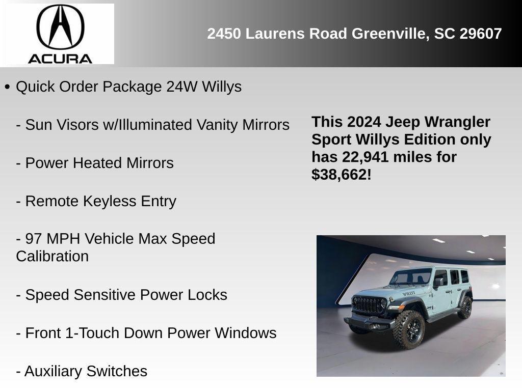 used 2024 Jeep Wrangler car, priced at $38,662
