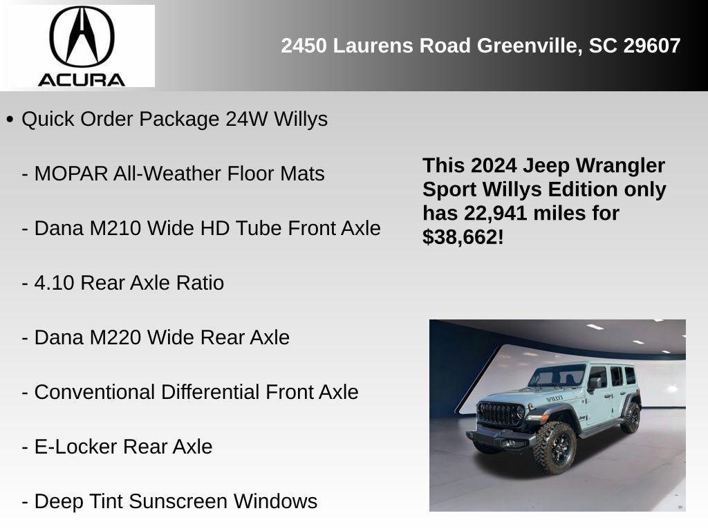 used 2024 Jeep Wrangler car, priced at $38,662
