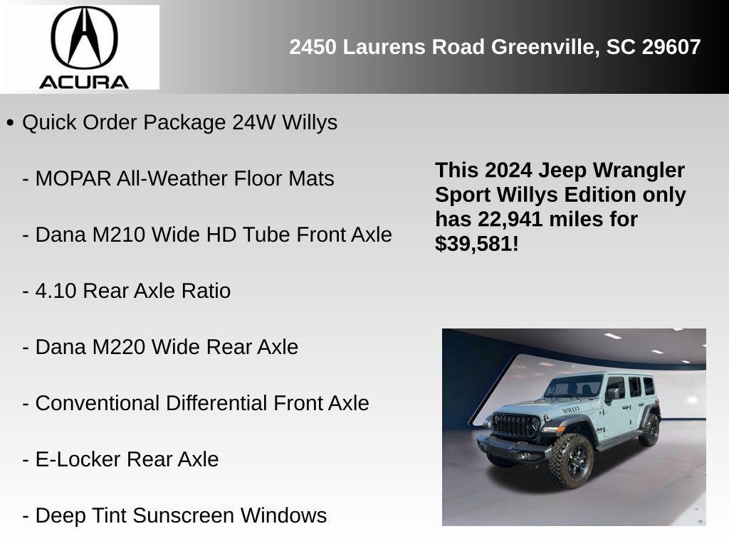 used 2024 Jeep Wrangler car, priced at $39,581