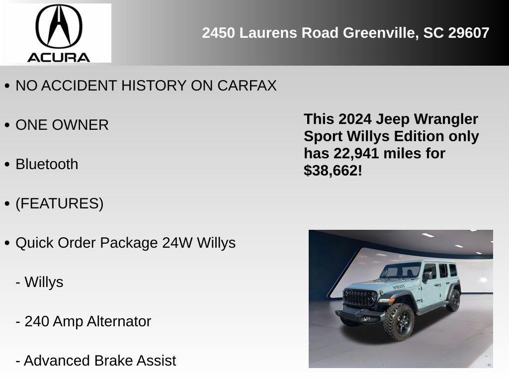 used 2024 Jeep Wrangler car, priced at $38,662