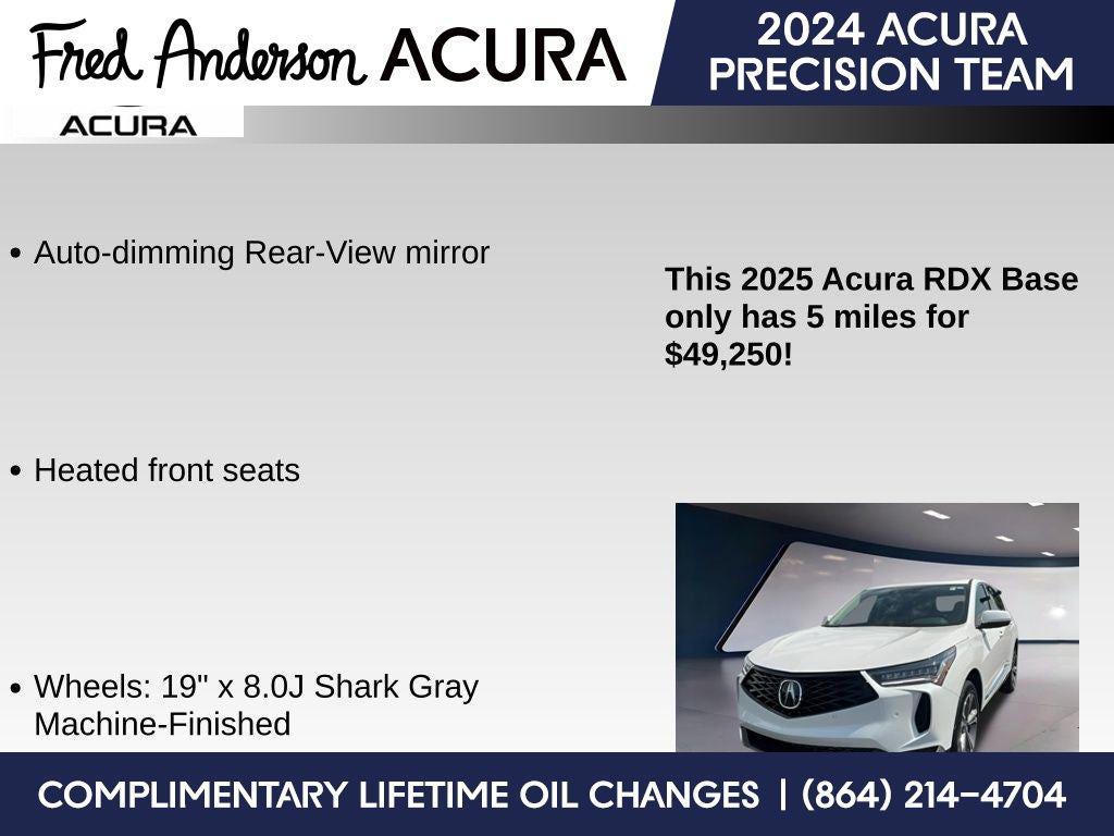 new 2025 Acura RDX car, priced at $49,250