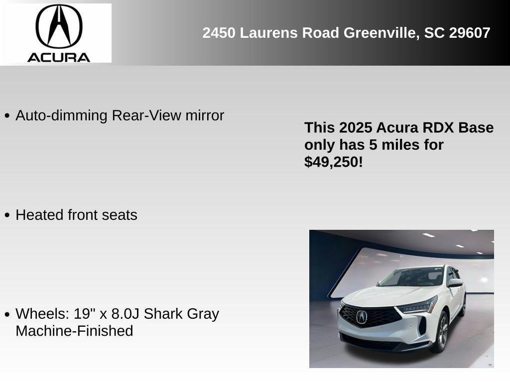 new 2025 Acura RDX car, priced at $49,250