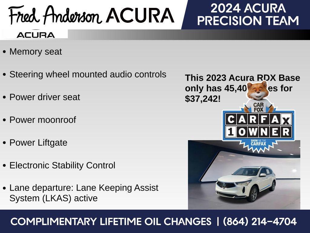 used 2023 Acura RDX car, priced at $35,043