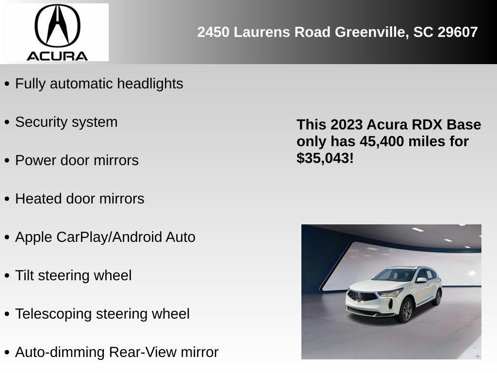 used 2023 Acura RDX car, priced at $35,043