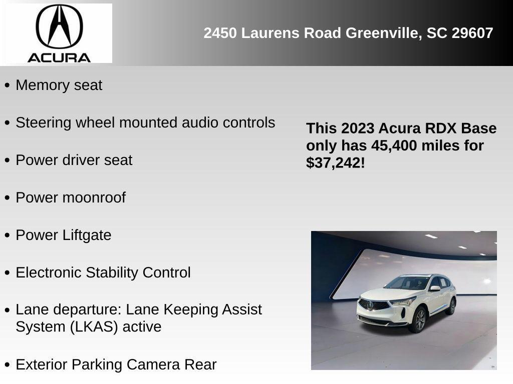 used 2023 Acura RDX car, priced at $37,242