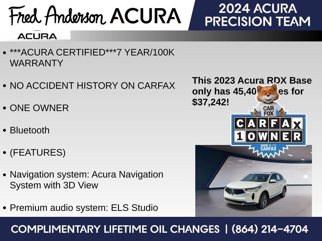 used 2023 Acura RDX car, priced at $35,043