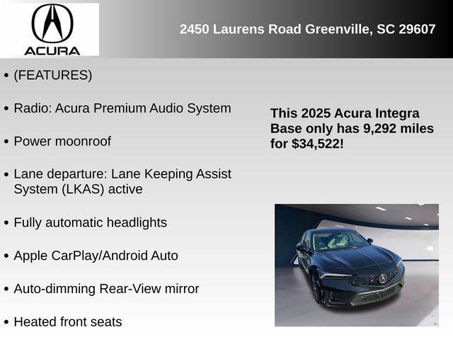 new 2025 Acura Integra car, priced at $34,522