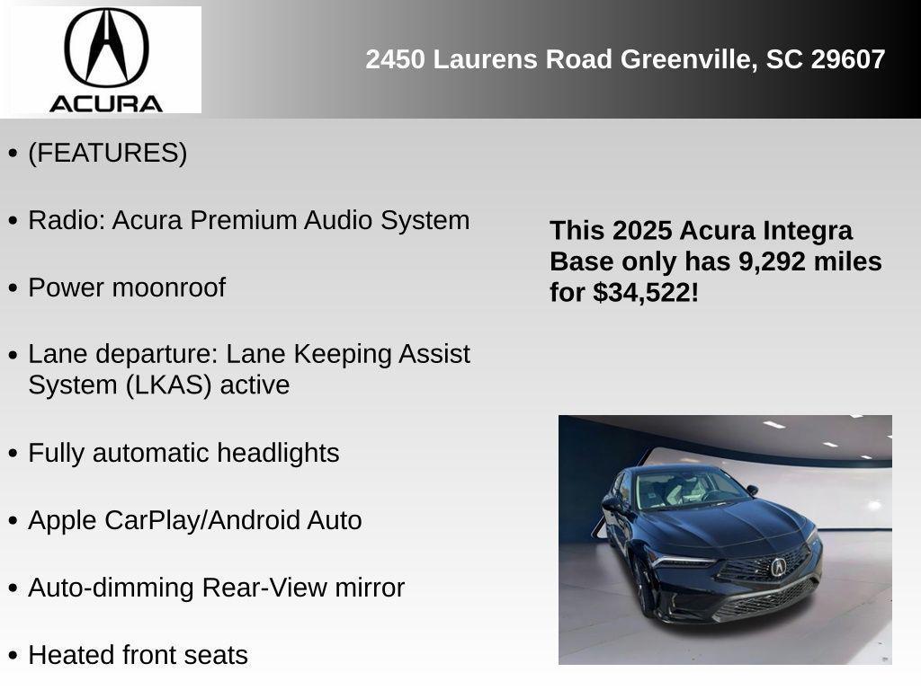 new 2025 Acura Integra car, priced at $34,522