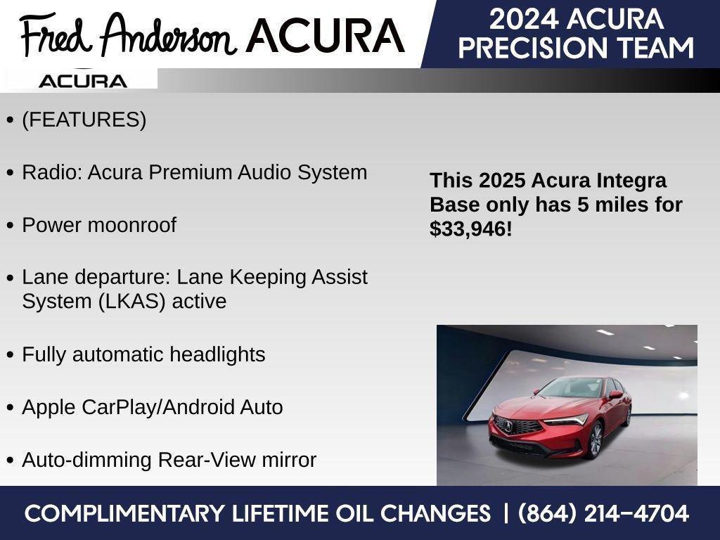 new 2025 Acura Integra car, priced at $33,946