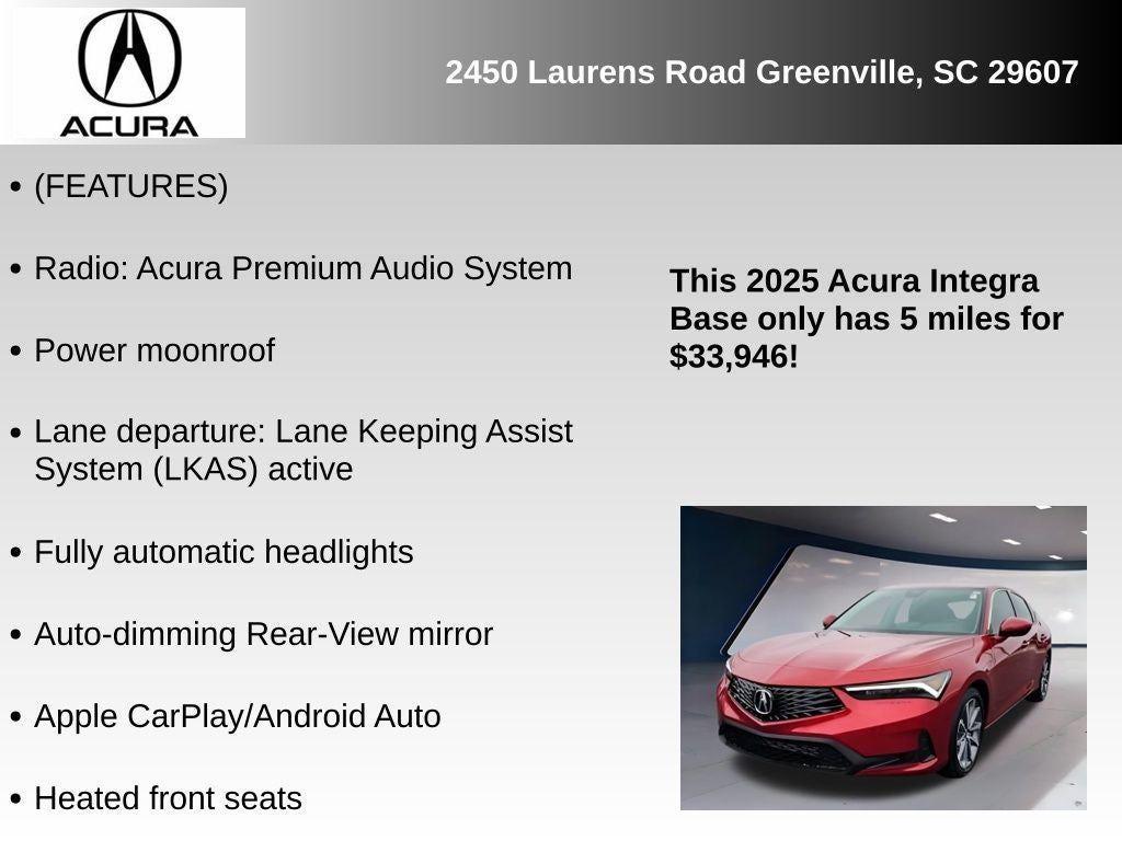 new 2025 Acura Integra car, priced at $33,946