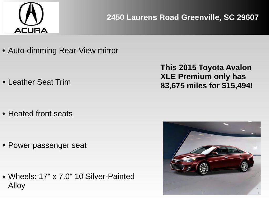 used 2015 Toyota Avalon car, priced at $15,494