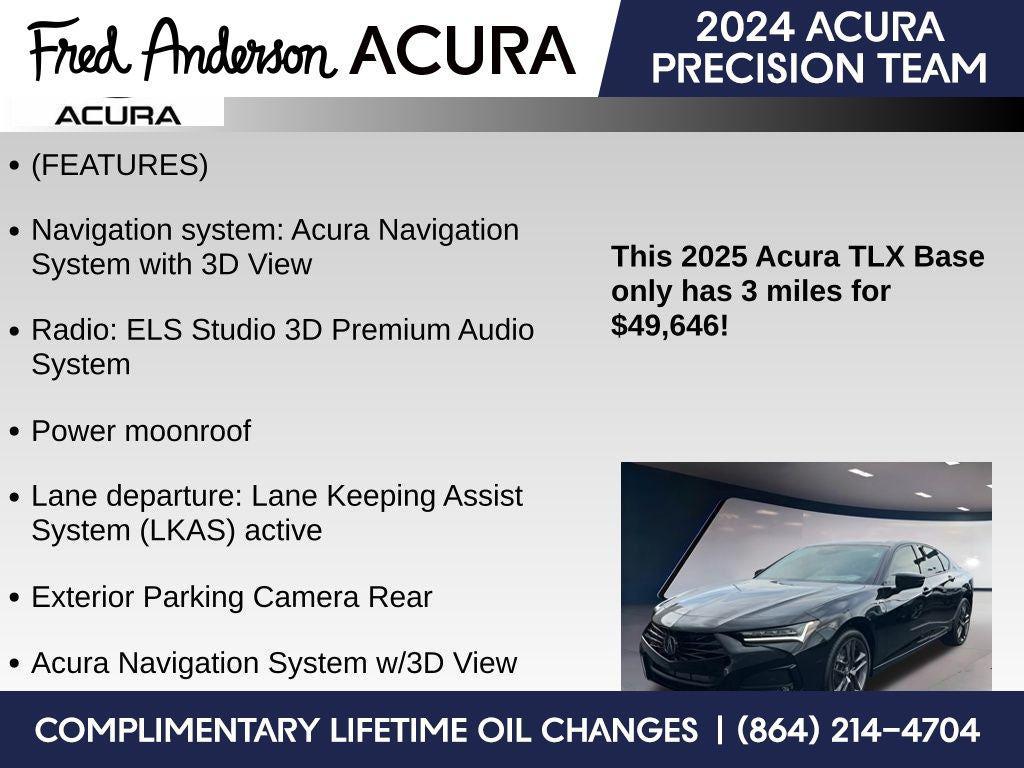 new 2025 Acura TLX car, priced at $49,646