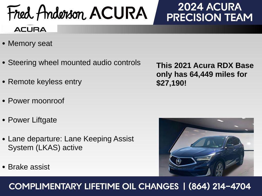 used 2021 Acura RDX car, priced at $27,190