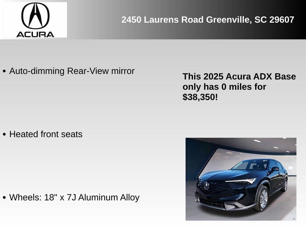new 2025 Acura ADX car, priced at $37,350