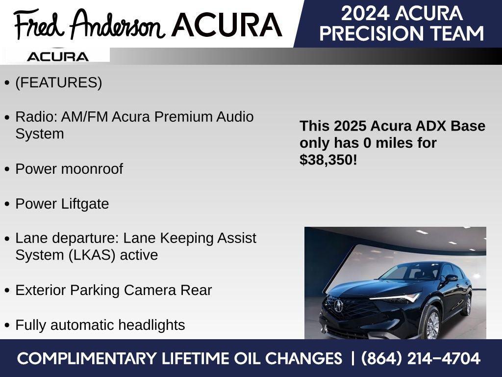 new 2025 Acura ADX car, priced at $38,350