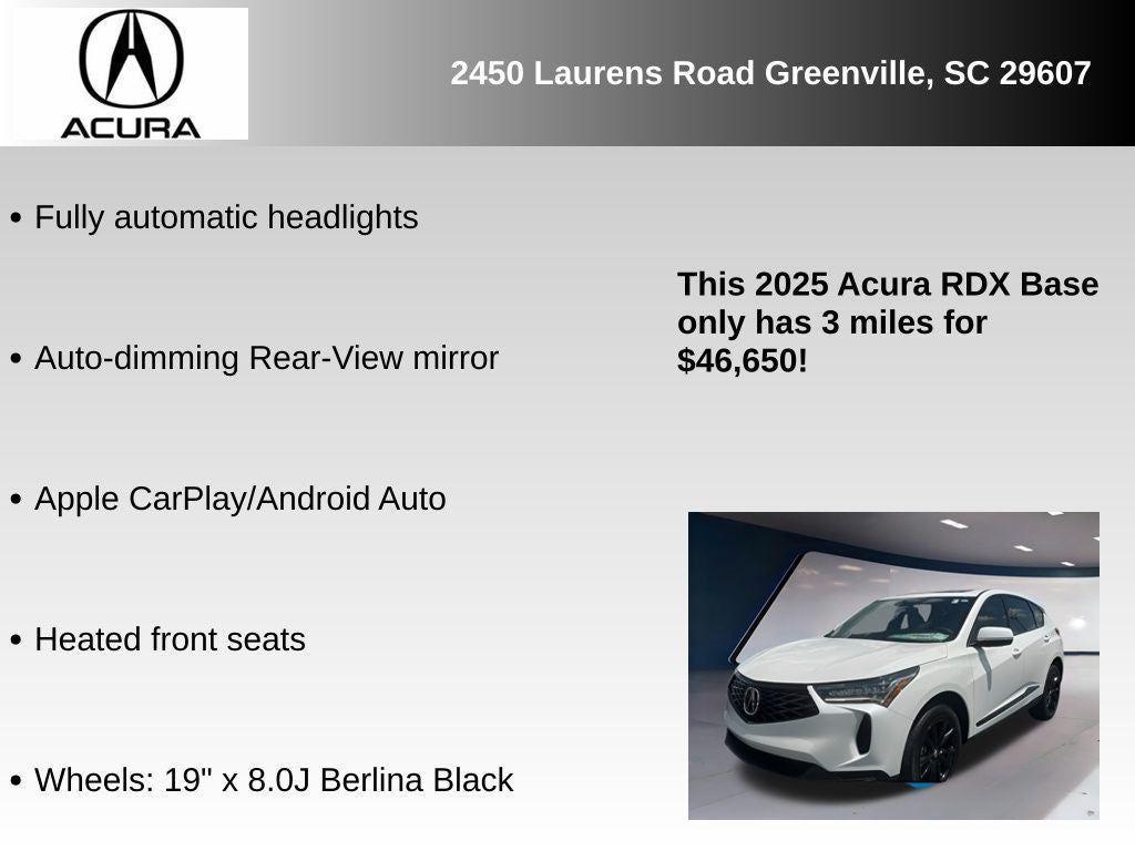 new 2025 Acura RDX car, priced at $46,650