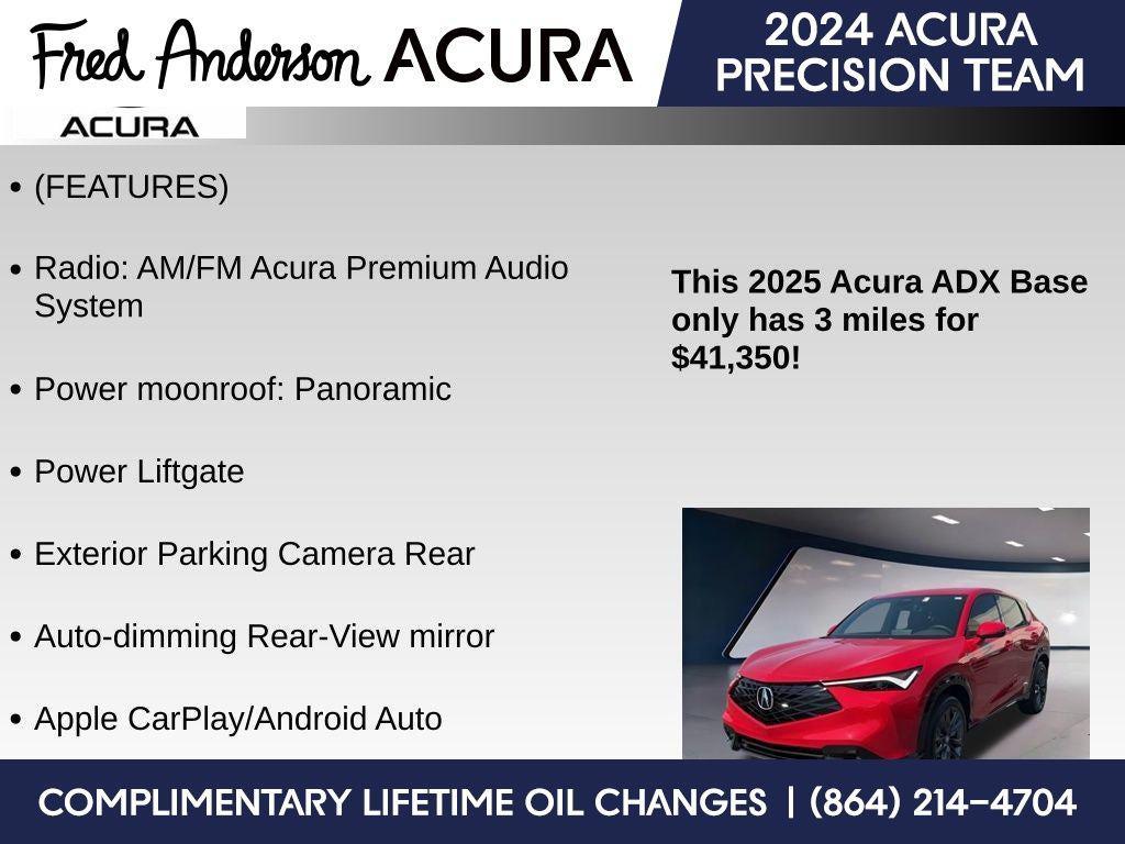 new 2025 Acura ADX car, priced at $41,350
