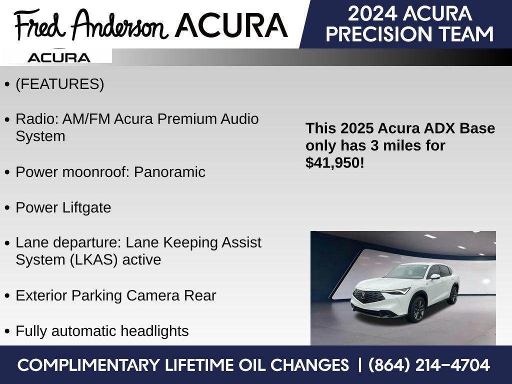 new 2025 Acura ADX car, priced at $41,950