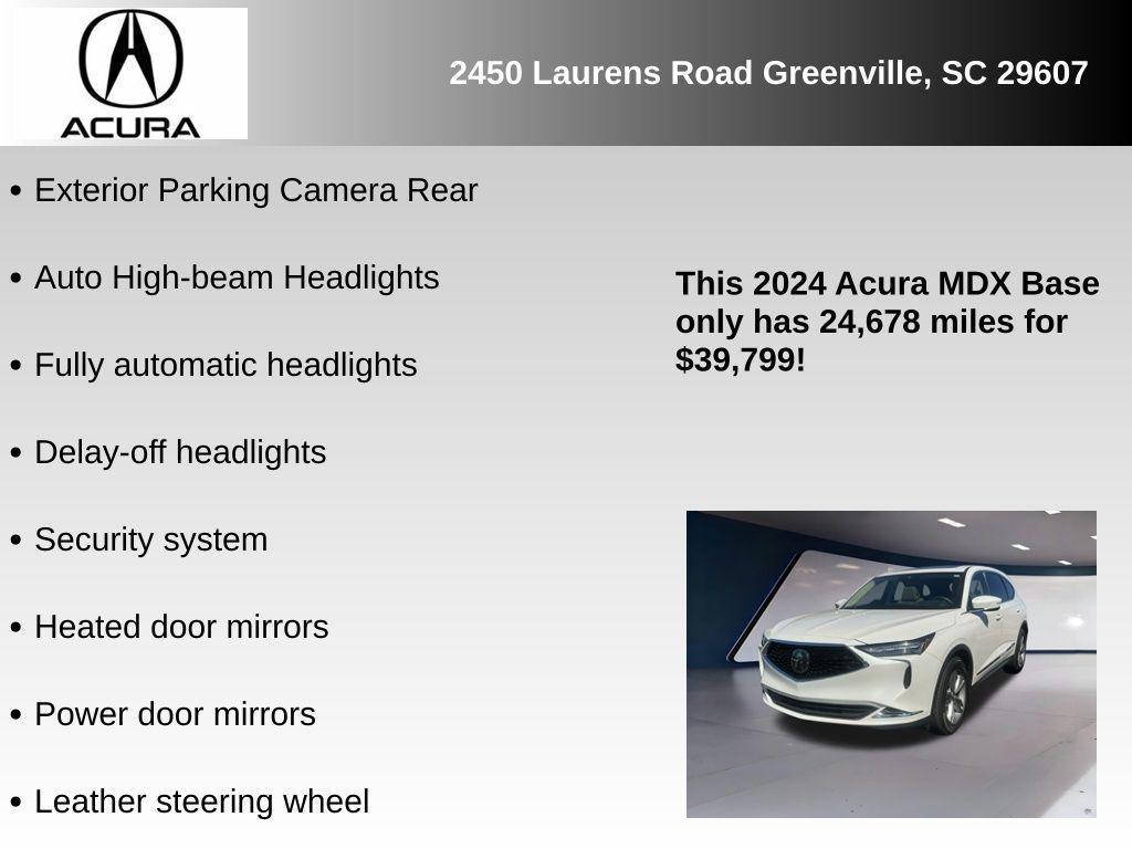 used 2024 Acura MDX car, priced at $39,799