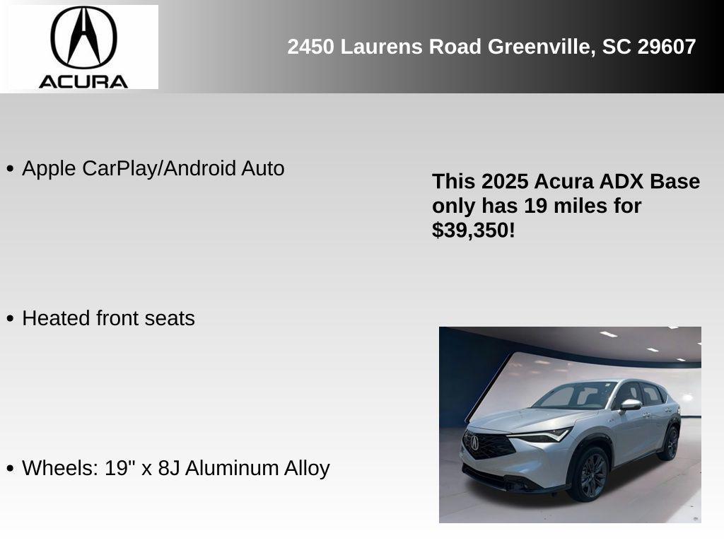 new 2025 Acura ADX car, priced at $39,350