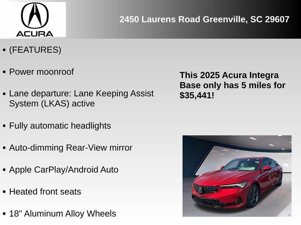 new 2025 Acura Integra car, priced at $35,441