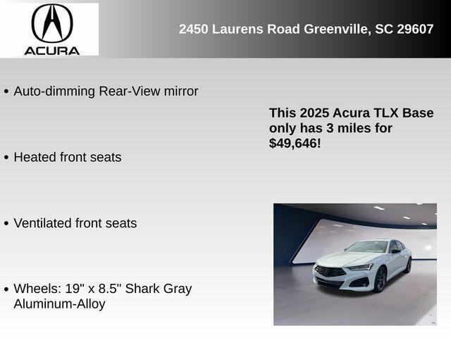 new 2025 Acura TLX car, priced at $49,646