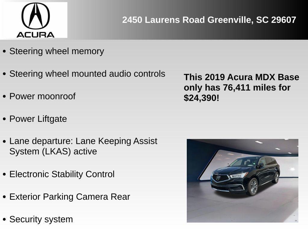 used 2019 Acura MDX car, priced at $24,390