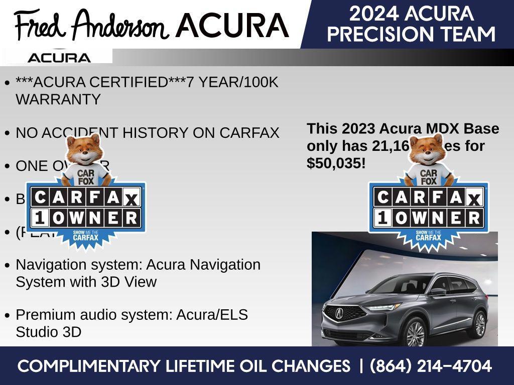 used 2023 Acura MDX car, priced at $49,651